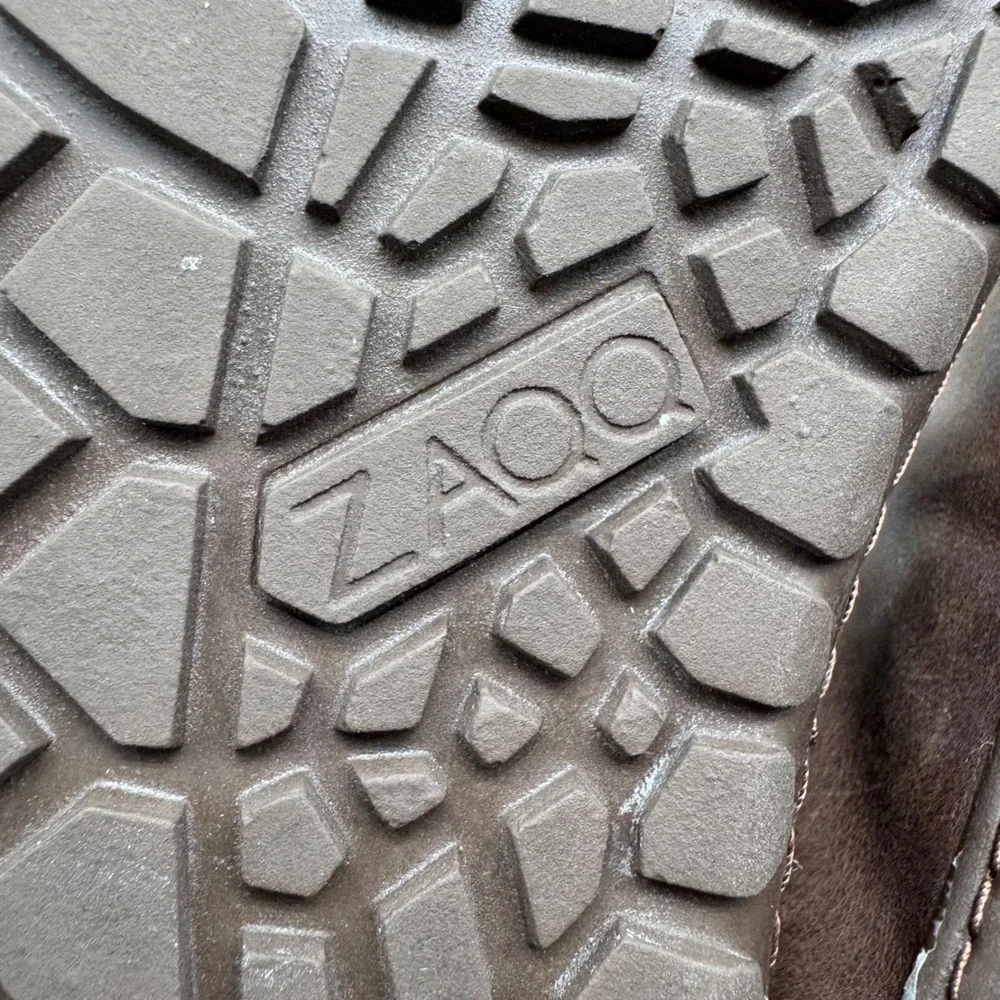 ZAQQ EXPEQ Brown Waterproof Barefoot‎ Hiking Boots Mens 41 Leather Zero Drop